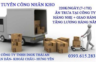 Tuyển công nhân kho