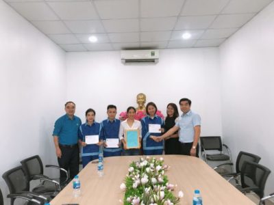 Thái An vinh dự nhận khen thưởng của Liên đoàn Lao động huyện Khoái Châu