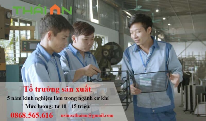 Tuyển tổ trưởng sản xuất