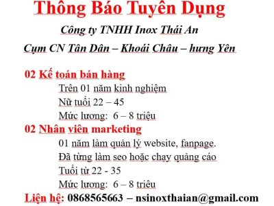 Tuyển nhân viên marketing online